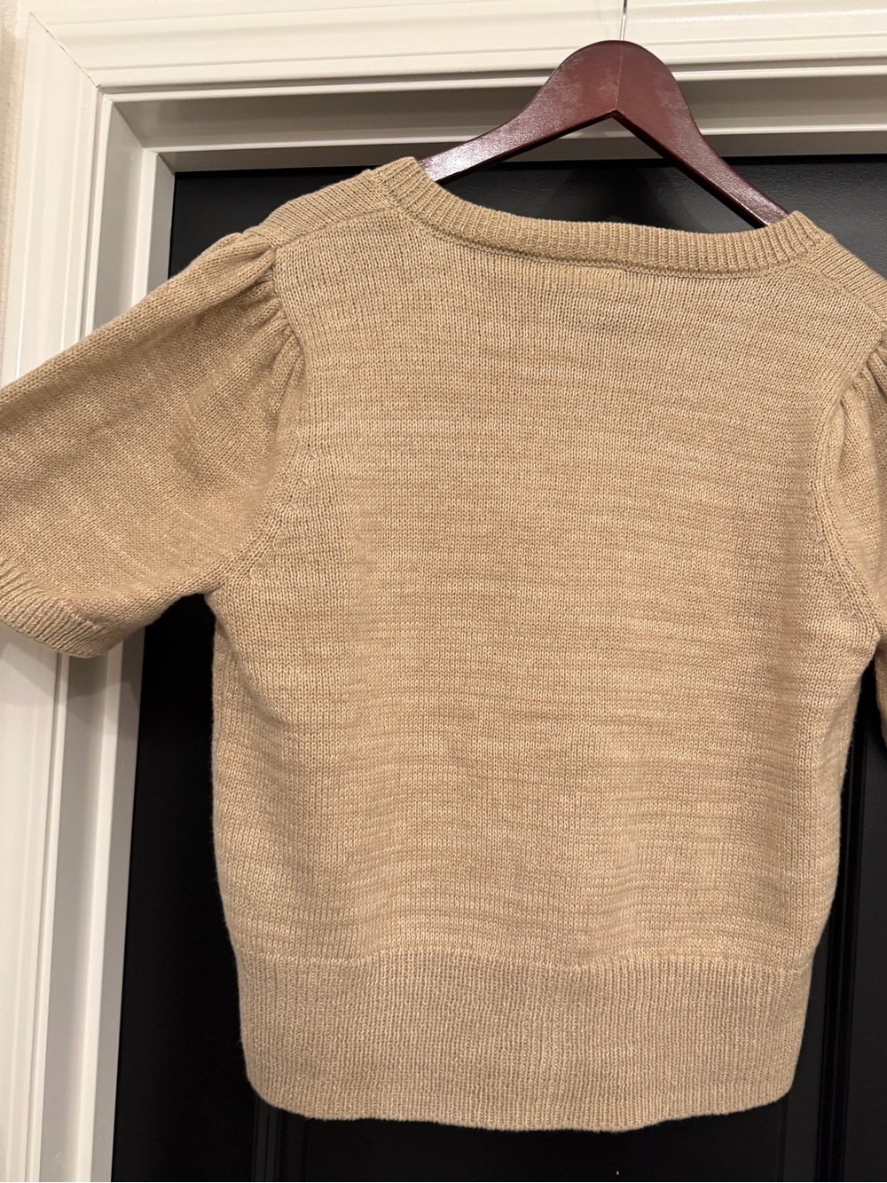 StudioB Beige Short Sleeve Button Cardigan - Picture 4 of 4